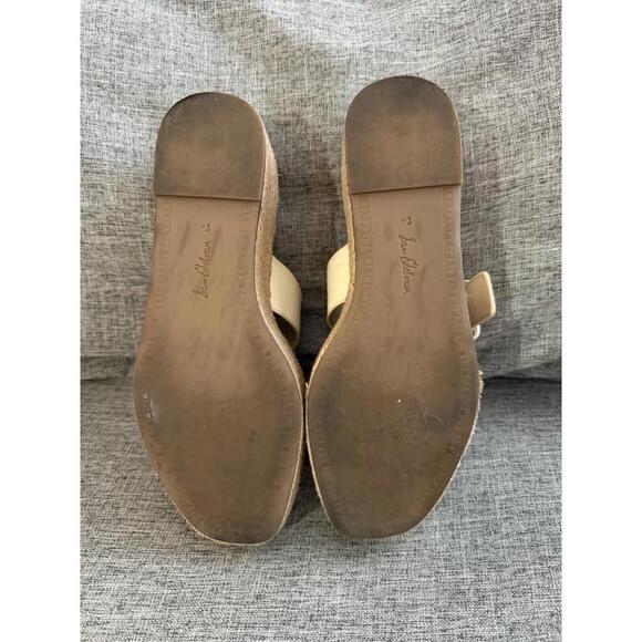 Sam Edelman Carson Platform Wedge Espadrille Slide Sandal Womens 8.5 Cream - Picture 7 of 11